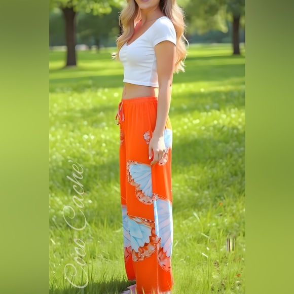 Classy Butterflies  Print Casual Pants - Picture 2 of 10